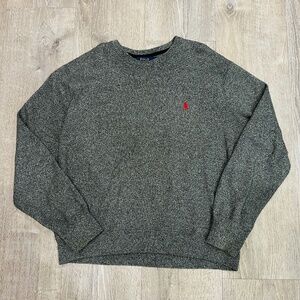 Polo Ralph Lauren Sweater Mens Size XXL Gray Crewneck Knit Pullover preppy